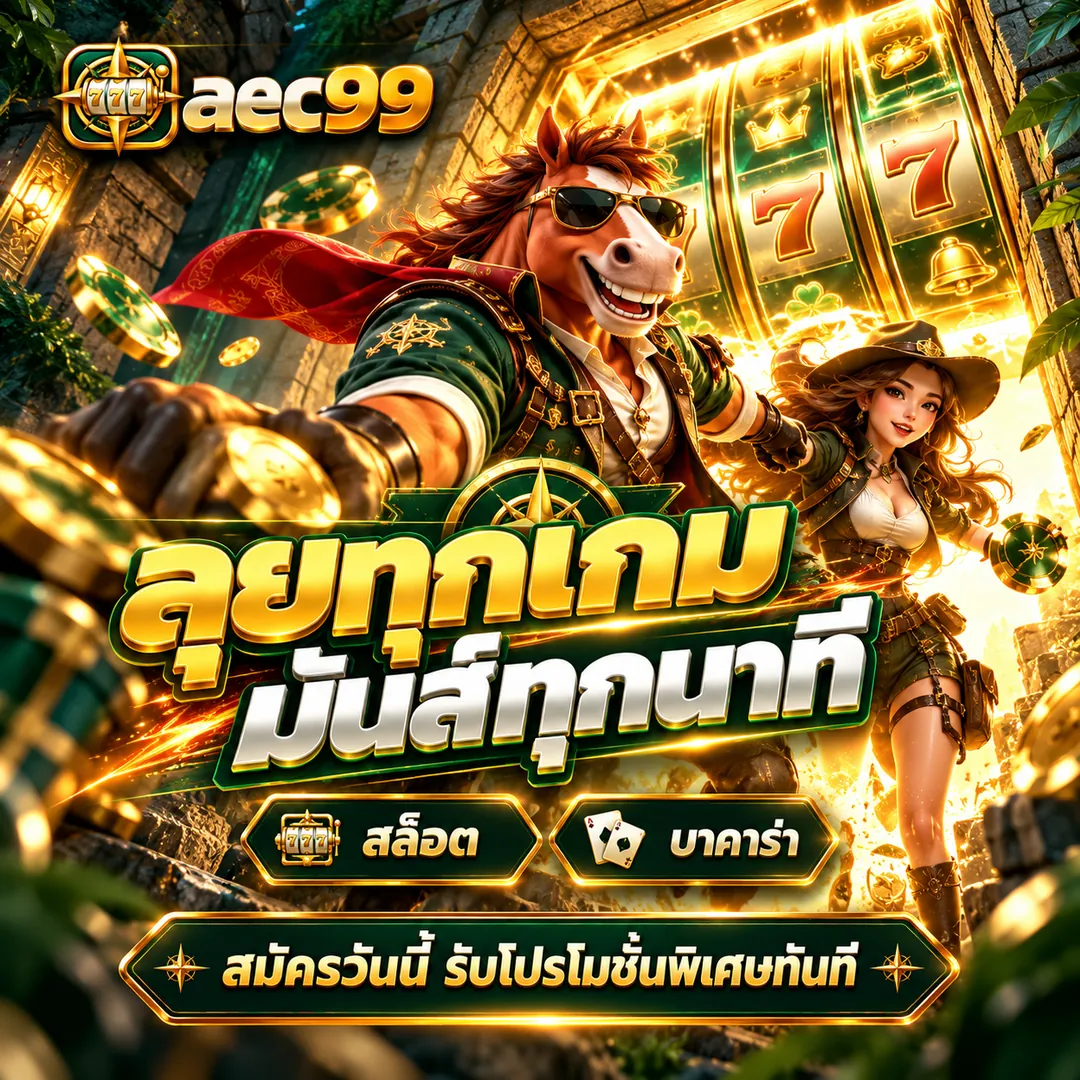 แบนเนอร์ aec99 ลุยทุกเกมพร้อมตัวละครม้าและนักผจญภัย